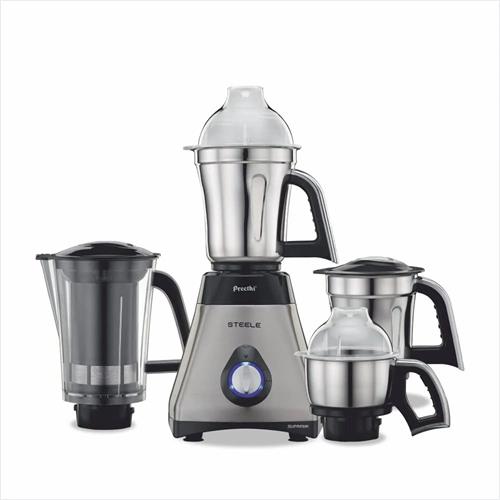 Preethi Steele Supreme Mixer Grinder 750 Watt with 4 Jars MG208