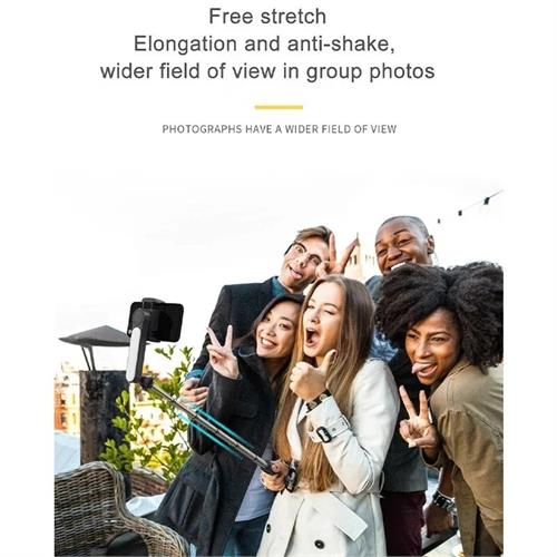 Wireless Selfie Stick with LED Light Tripod, Telescopic Rod, Handheld Gimbal Stabilizer
