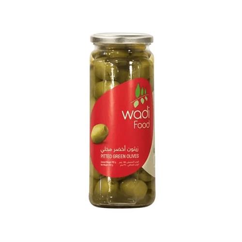 Wadi Pitted Natural Green Olives 340g