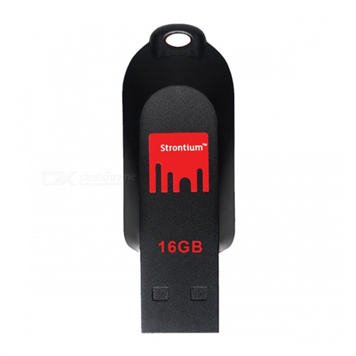 Strontium 16GB Pen Drive - SR16GRDPOLLEX (Black)