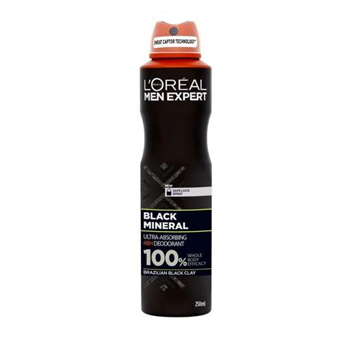 L OREAL Men Expert Black Mineral Deodorant Spray 250ml