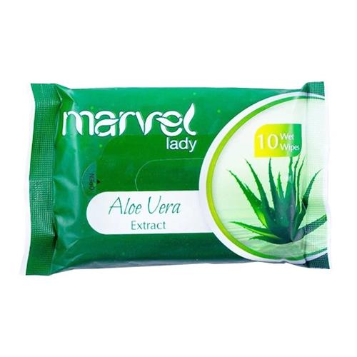 Marvel Lady Wet Wipe Aloe Vera 10Pcs