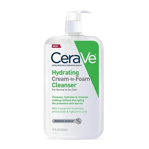 CeraVe Hydrating Cream-Foam Cleanser MakeUp Remover 473ml