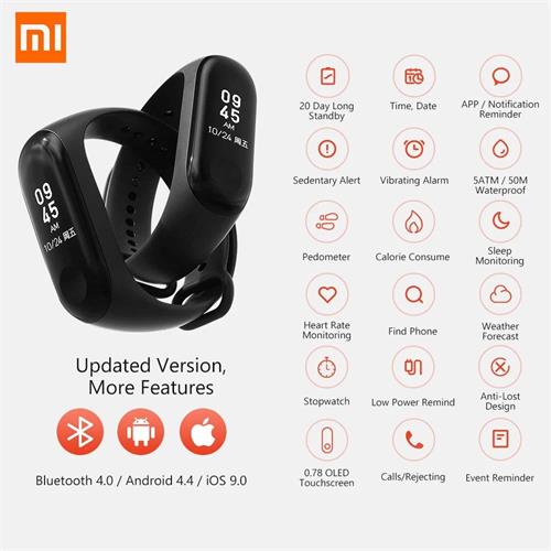Xiaomi Mi Band 3 -Waterproof Fitness Band
