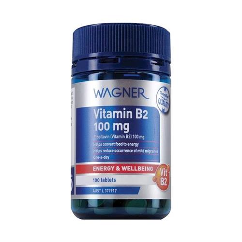 Wagner Vitamin B2 100mg Energy & Wellbeing 100 Tablets