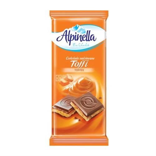 Alpinella Milk Chocolate Toffee Filing 90g