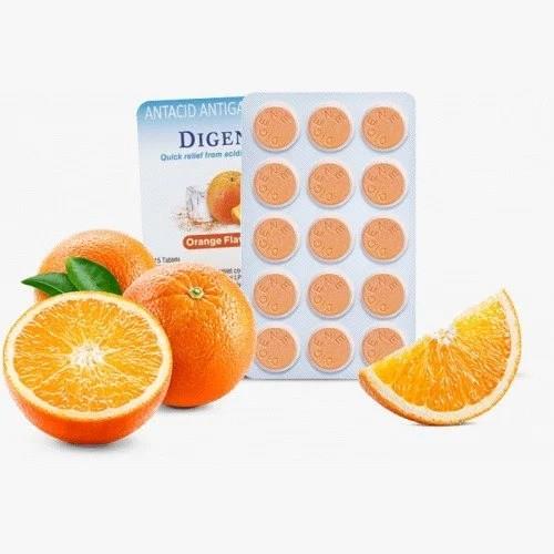 Digene Tabs Orange Flavour 15 s