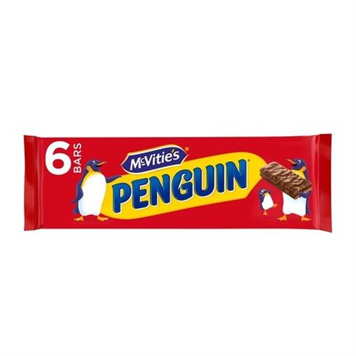 McVitie s Penguin Original Milk Choco Coated 6 Bar 147.6g