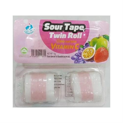 Sour Tape Twin Roll With Real Juice Vitamin C 11g