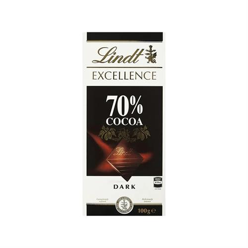 Lindt Excellence 70% Cocoa Intense Dark Chocolate 100g