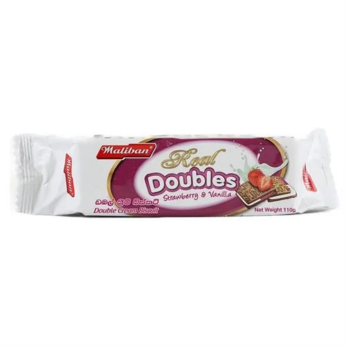 Maliban Real Double Strawberry and Vanilla Cream Biscuits 100g