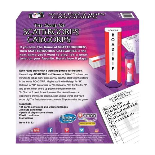 The Game Of Scattergories Categories 0129H-2 ZY304030