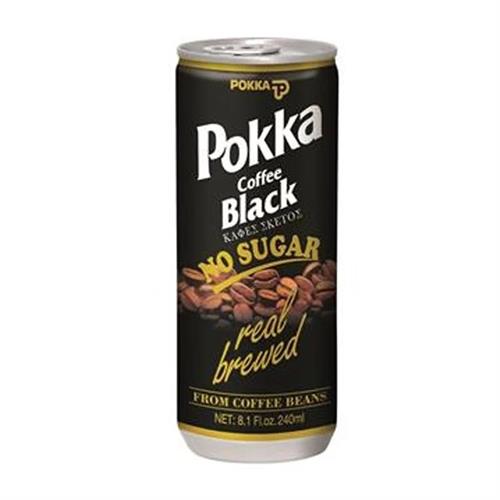 Pokka Roasted Bean Black Coffee No Sugar 240ml