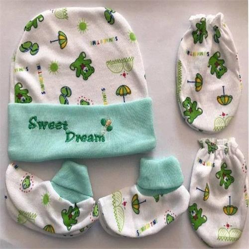 Kids Joy 3 Pieces Set (Cap Bootees & Mittens) KJC818M