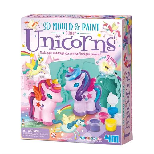 4M 3D Mould & Paint Glitter Unicorns