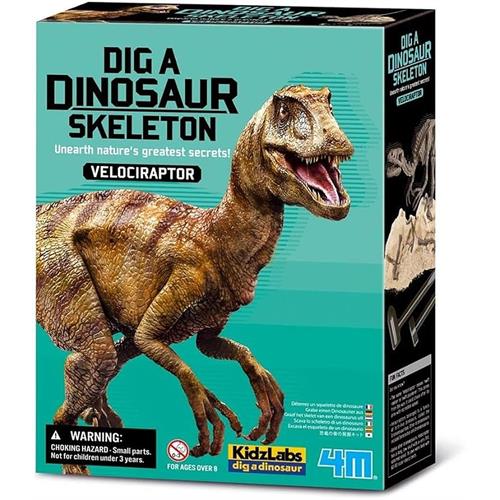 4M Kidz Labs Dig a Velociraptor Skeleton