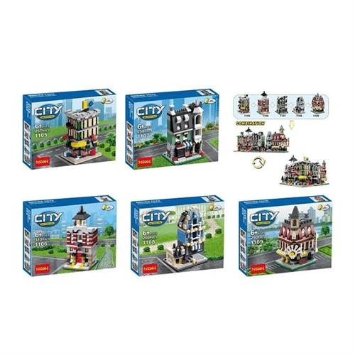 City Mini Street View Building Block Toy 1105-1109