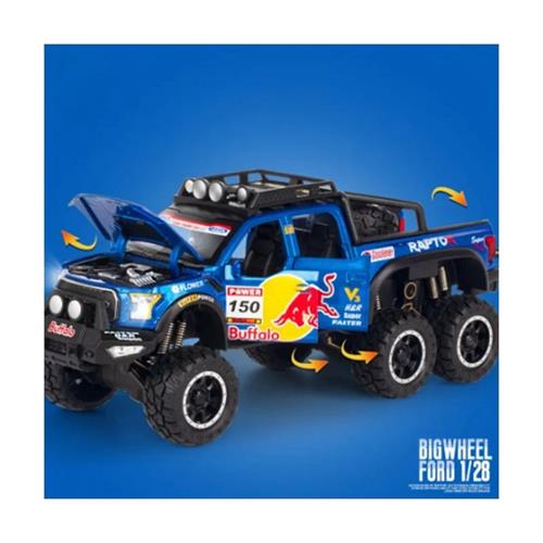 Diecast Ford Raptor F150 6 6 Pickup Truck 1:28 ( Pull Back Model )