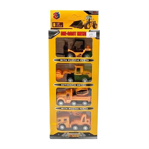 Die Cast Mini Construction Vehicles 4pcs R1019-4