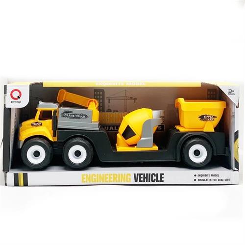 Engineering Long Crane Truck with Tipper Car 9949