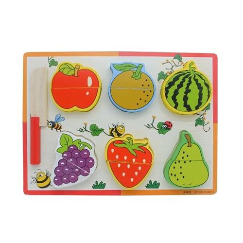 6 Pc Kids Pretend Play Cutting Fruit Toy Set