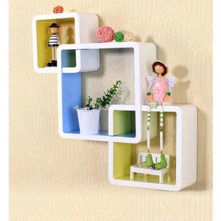 Lash Intersecting Squares Decorative Wall Shelf