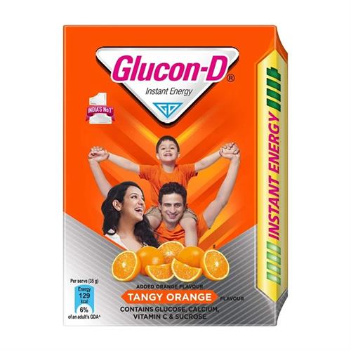 Glucon-D Instant Energy Health Drink Tangy Orange 125g