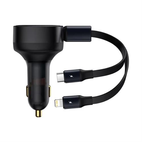 Baseus Enjoyment Retractable 2-in-1 Car Charger C+C 33W