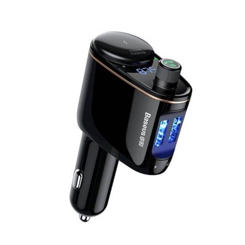 Baseus Locomotive Bluetooth FM Transmitter MP3 Car Charger 2x USB 3.4A black