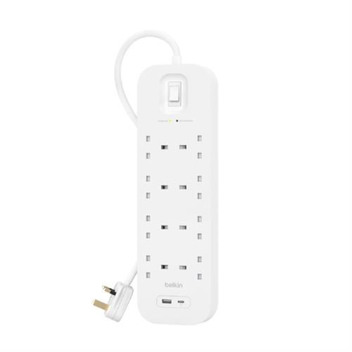 Belkin Surge Protector 8 Outlet with 1 USB-C & 1 USB-A