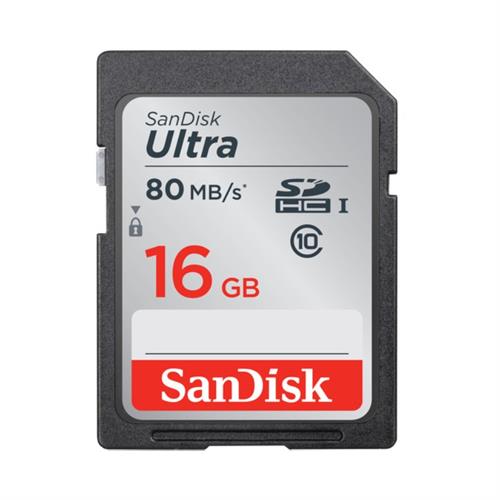 SanDisk 16GB Ultra SDXC UHS-I 80MB/s Memory Card