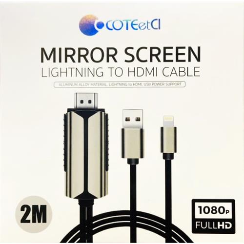 COTEetCI Mirror Screen Lightning to HDMI Cable