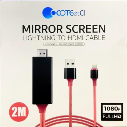 COTEetCI Mirror Screen Lightning To HDMI Cable