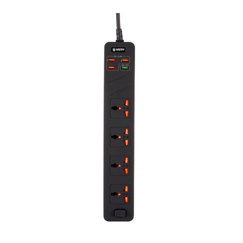 Green Lion 4 AC 4 USB 3.4A QC3.0 Multiport Smart Power Socket 3000W 3M
