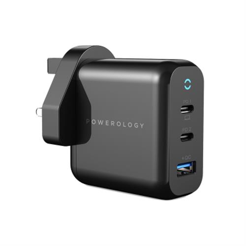 Powerology Compact 3 Output 65W GaN Charger