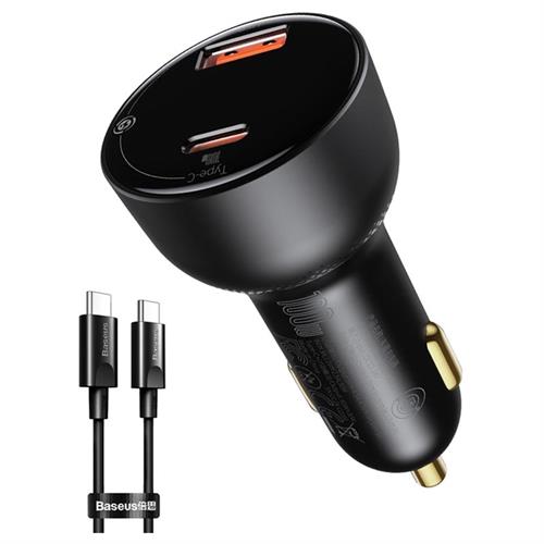 BASEUS SUPREME DIGITAL DISPLAY PPS DUAL QUICK CAR CHARGER 100W