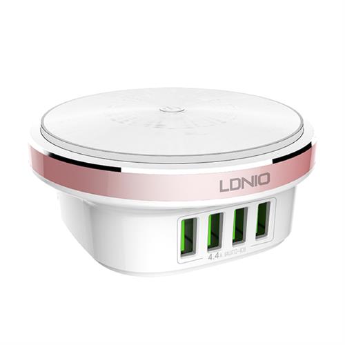 LDNIO A4406 LED Bedside Lamp 4 USB Desktop Charger