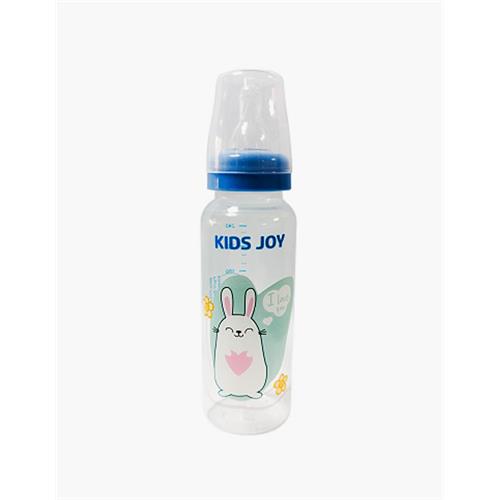 KIDS JOY PLASTIC FEEDING BOTTLE STANDARD NECK 240ML BLUE