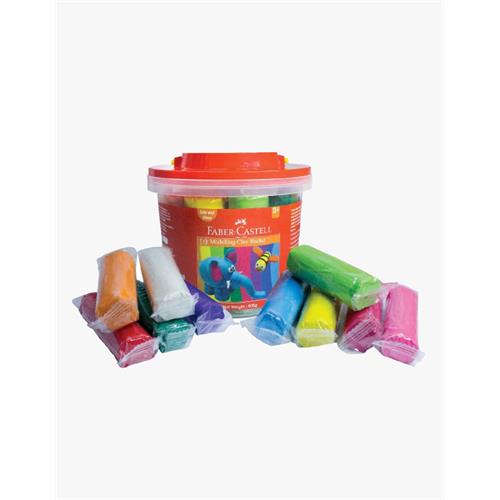 10 MODELLING CLAY 500 GM PLASTIC BUCKET