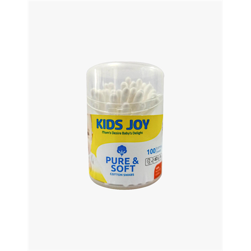 Kids Joy 100 Cotton Buds Plastic Cannister