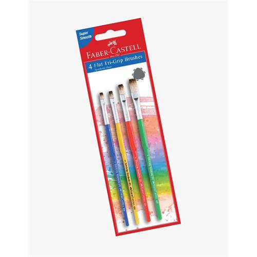 TRI GRIP PAINT BRUSHES FLAT SET OF 4