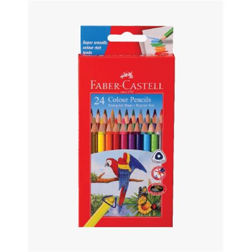 TRIANGULAR COLOR PENCILS CARDBOARD BOX OF 24
