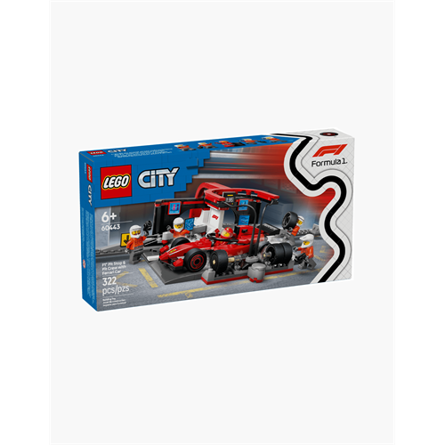 F1 Pit Stop & Pit Crew with Ferrari Car