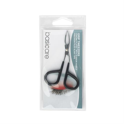 Basicare Chrome Plated Slant Tip Precision Scissor Tweezer with Scissor Handle