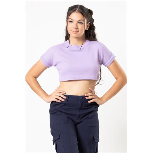 Miss Modano Kids Girls Short Sleeve Casual Crop Top