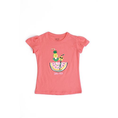 Ozone Kids Girls Without Collar Casual T-Shirt