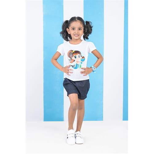 Ozone Kids Girls Without Collar Casual T-Shirt