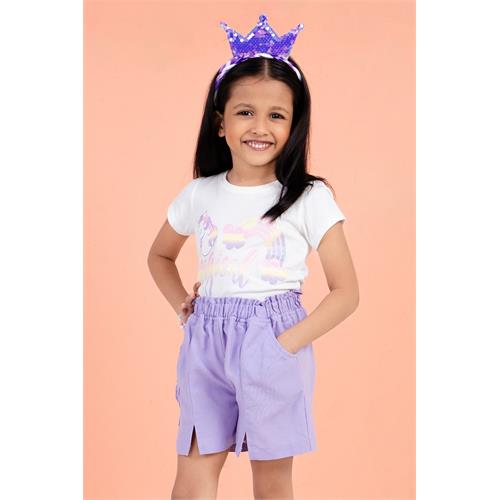 Ozone Kids Girls Without Collar Casual T-Shirt