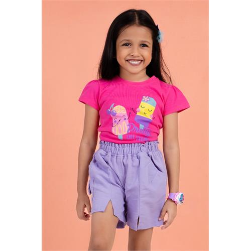 Ozone Kids Girls Without Collar Casual T-Shirt