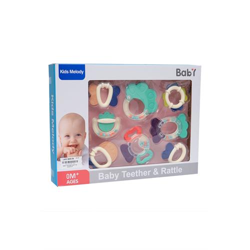 Baby Teether and Rattle 8 in 1 Set